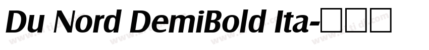 Du Nord DemiBold Ita字体转换